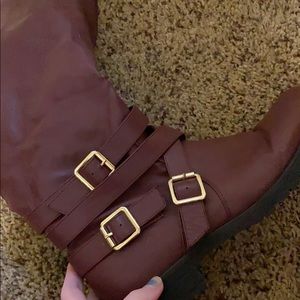 Brown/Maroon boots